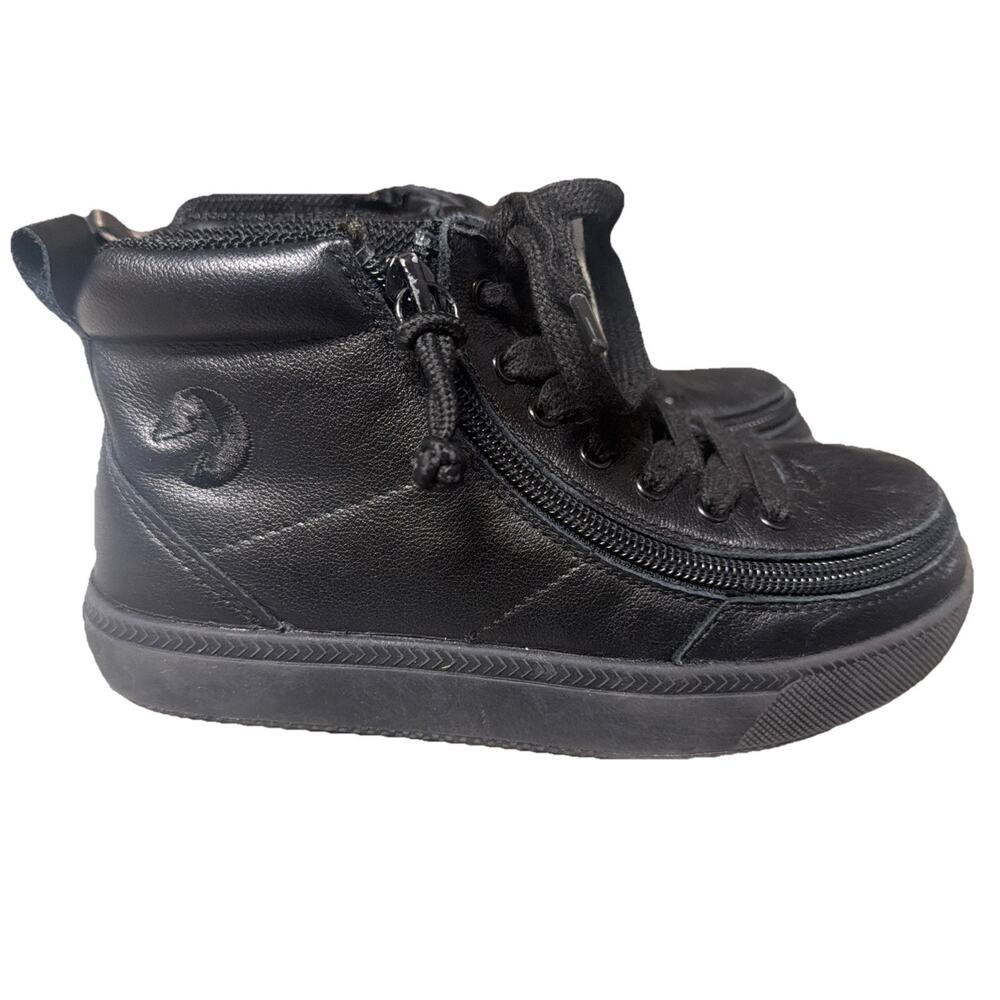 BILLY Classic High Sneakers Boys Black Leather Walking Shoes Size:12W SRE